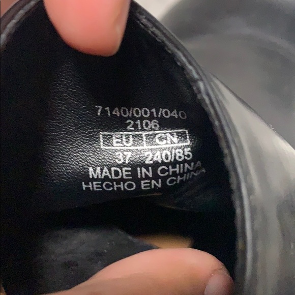 Zara Black Leather/Suede Bootie w Gold Buckles - Picture 6 of 8